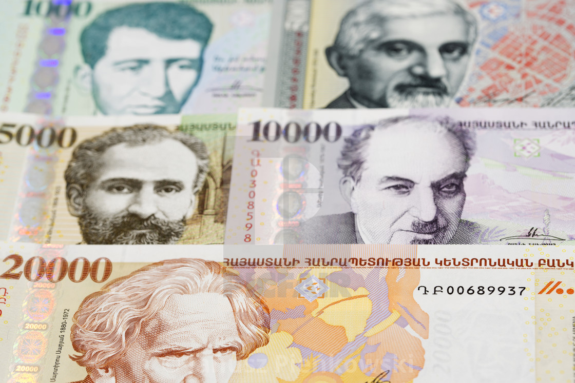 "Armenian dram a business background" stock image