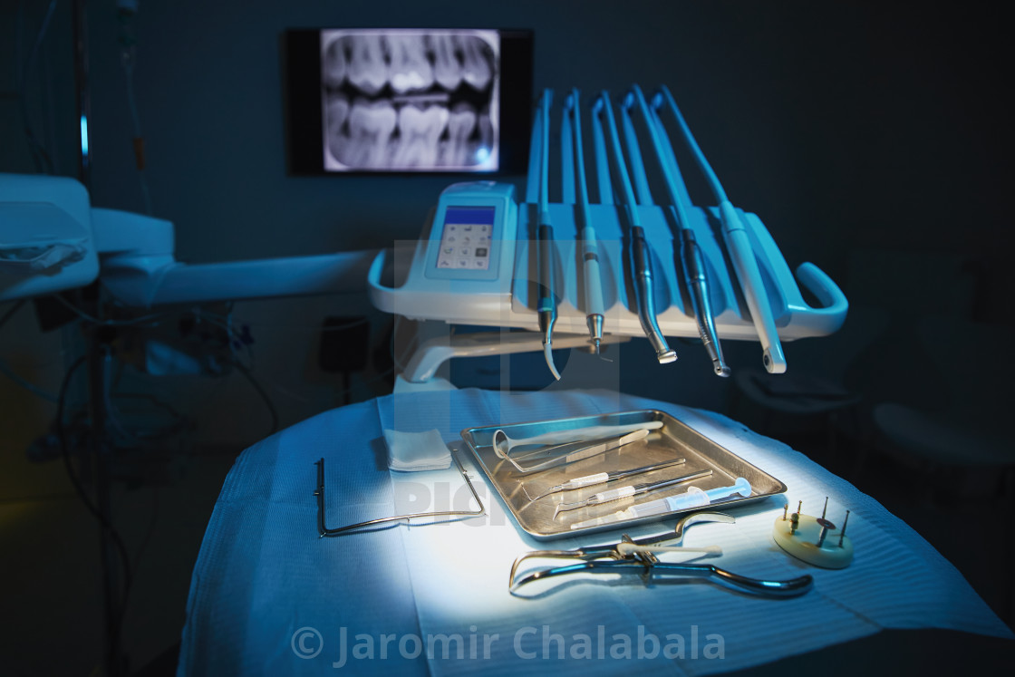 "Modern technology in dental surgery" stock image