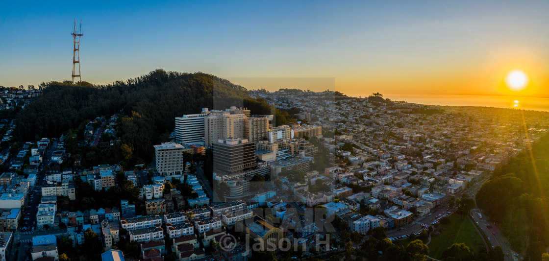 "Sutro, UCSF, and the Pacific" stock image