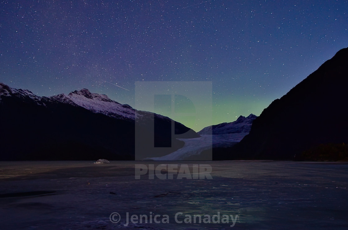 "Glowing Glacier" stock image
