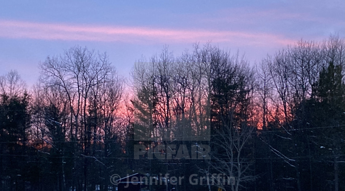 "Winter sunset" stock image