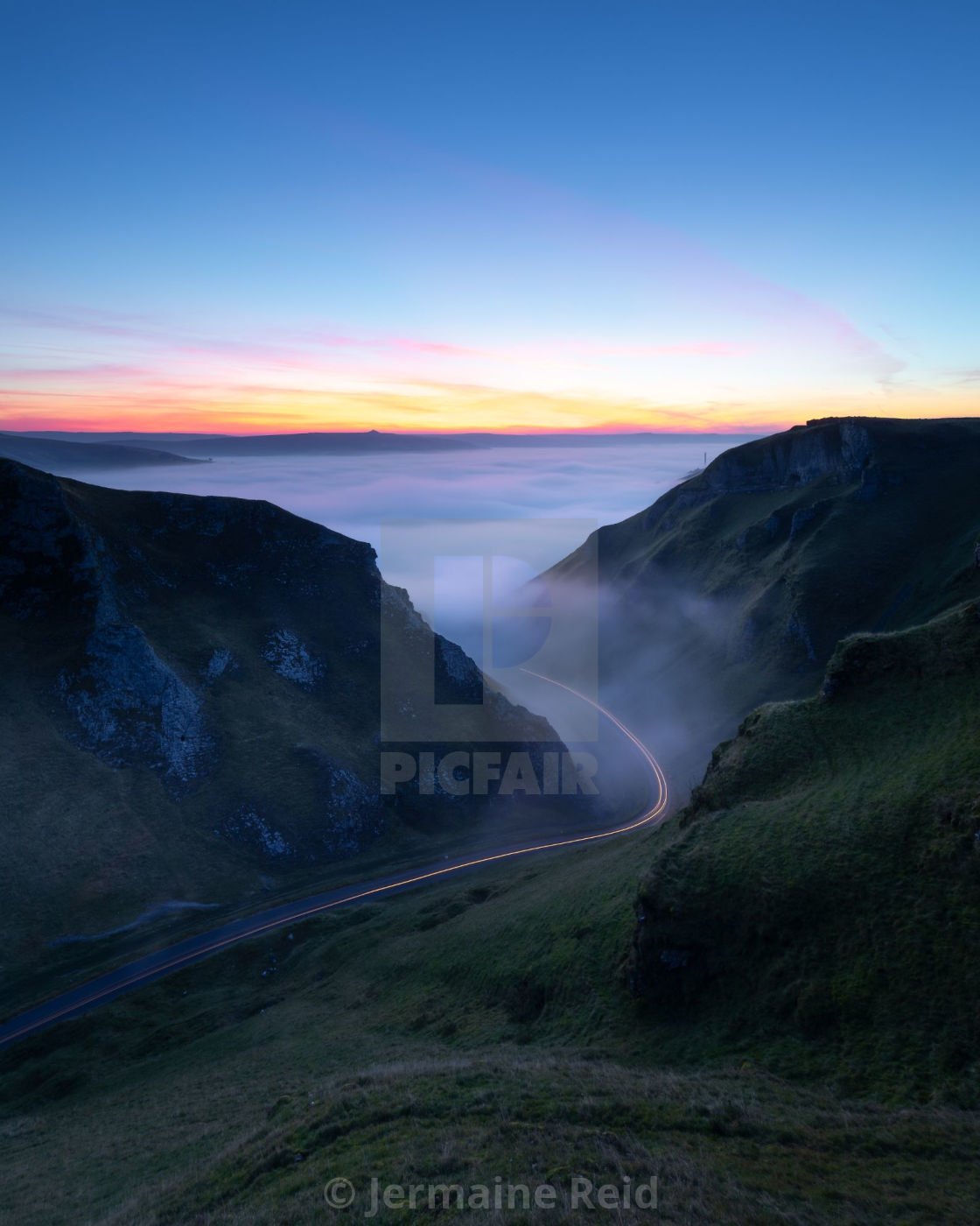 "Winnats Pass Sunrise" by Jermaine Reid - $15.18 "Winnats Pass Sunrise" stock image
