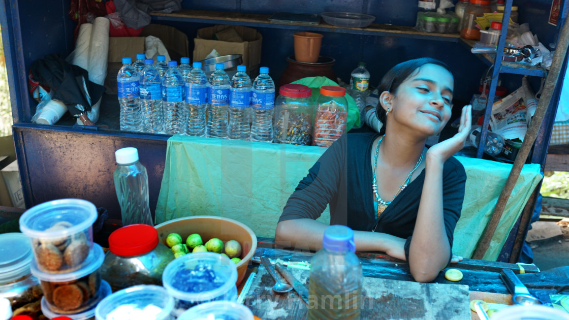 "Blue Water Girl" stock image