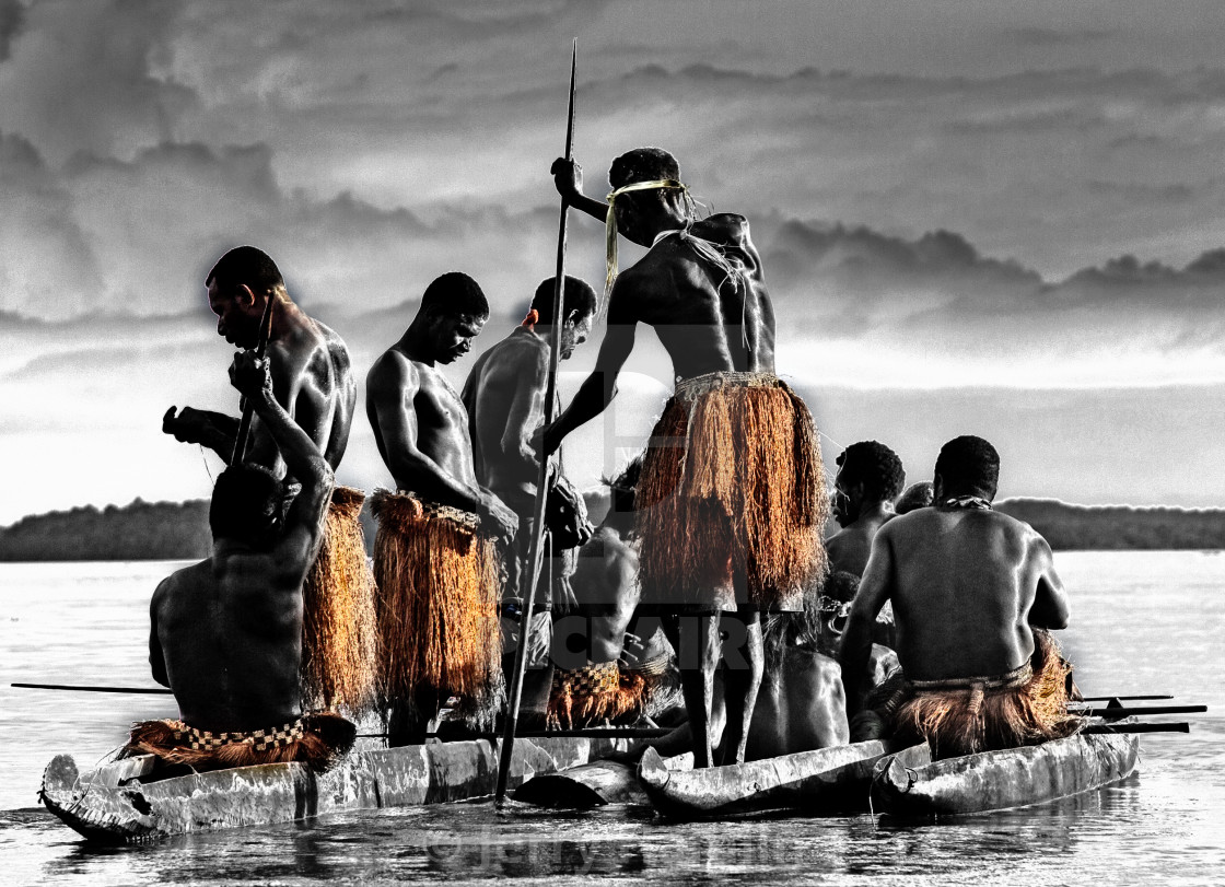 "Ghosts of the Asmat Polers" stock image