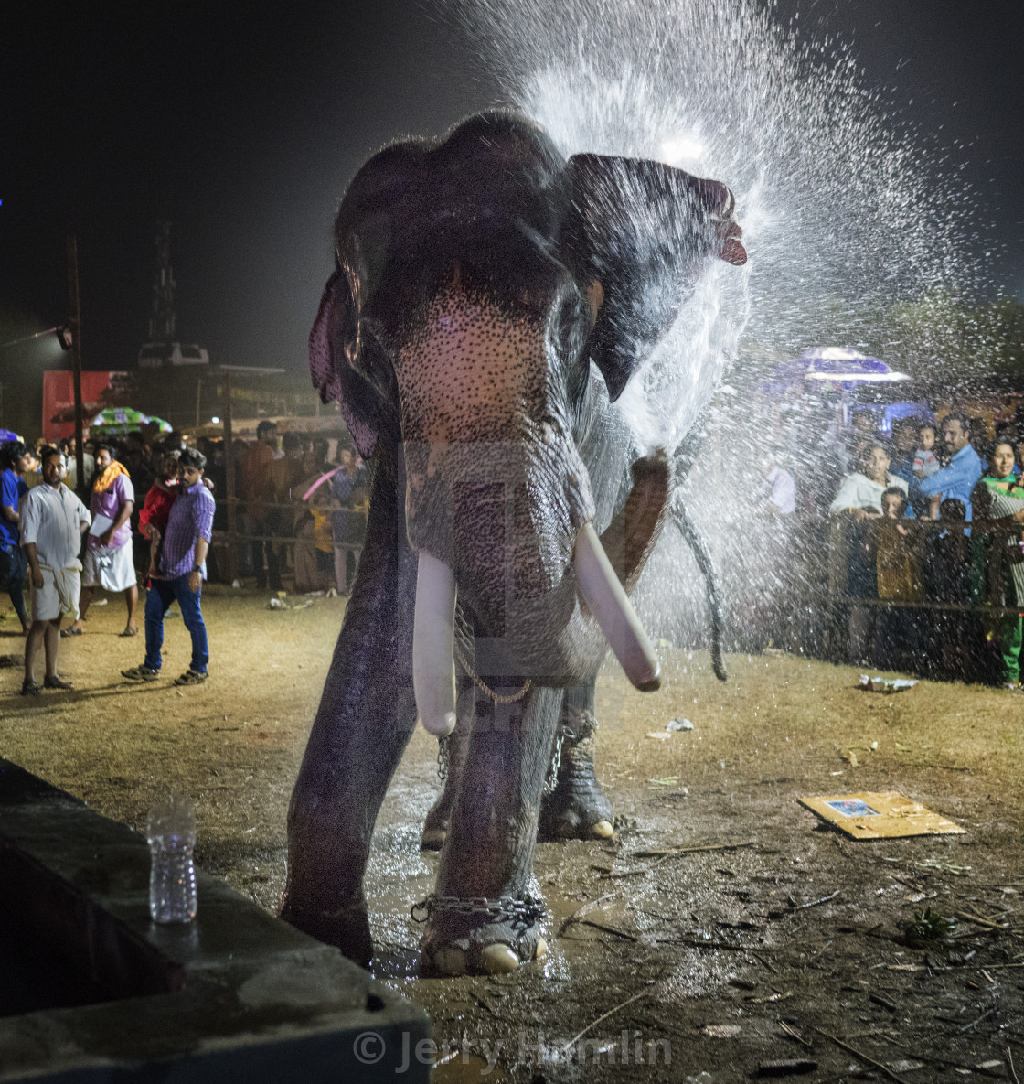 "Night Shower" stock image