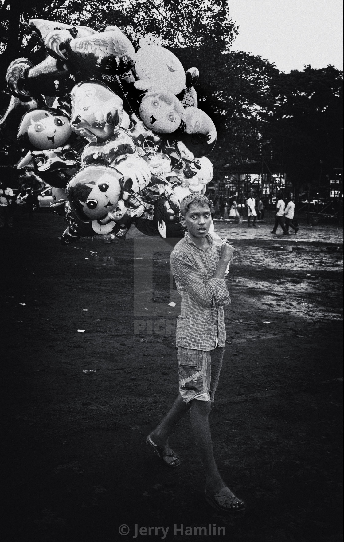 "Balloon Boy at Thrissur Pooram" stock image