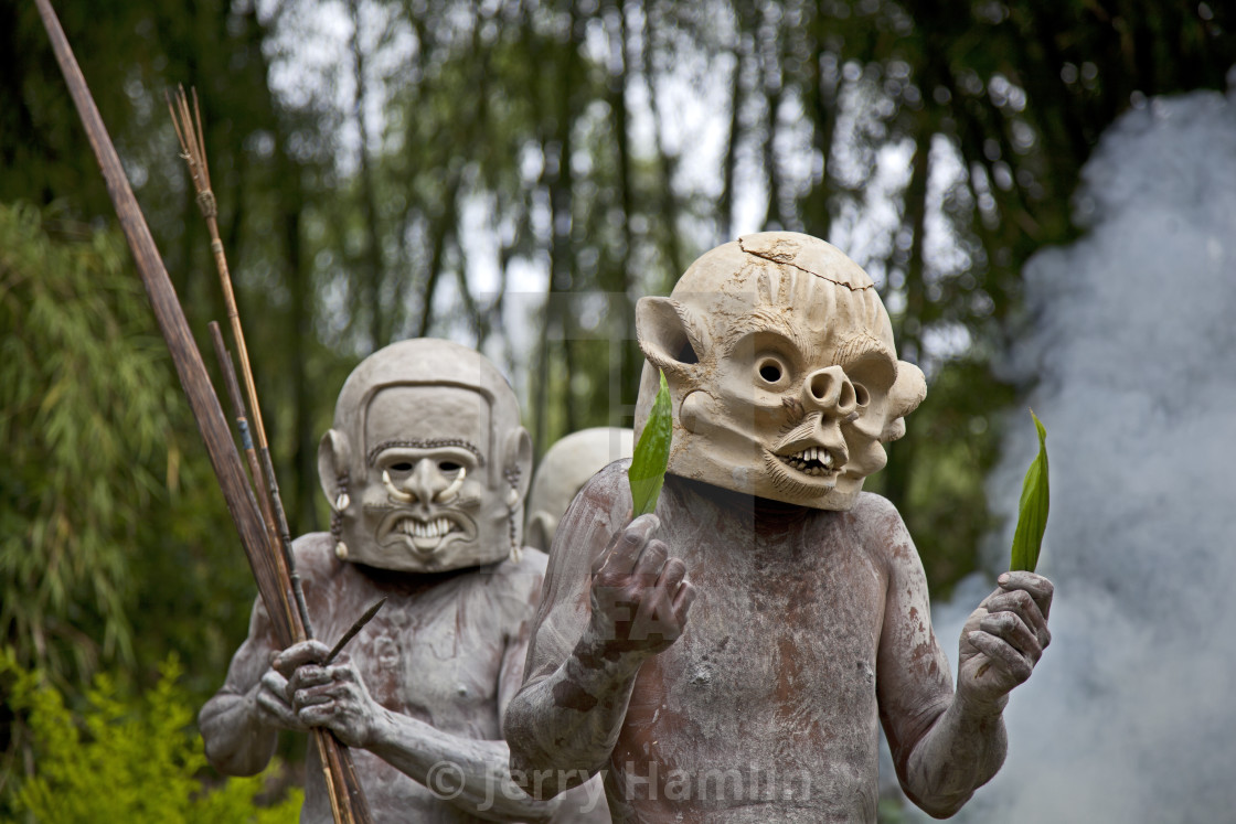 "Asaro Valley Mud Men" stock image