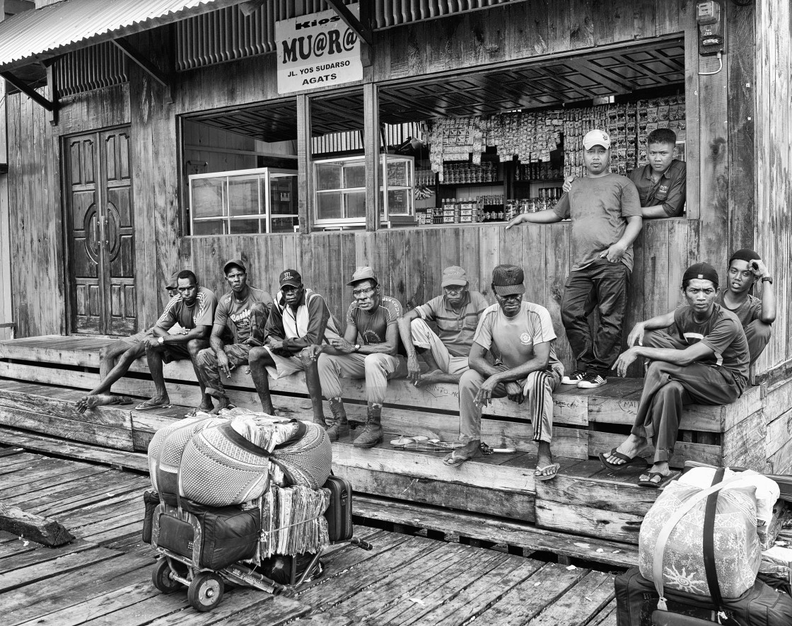 "Transient Workers in the Asmat" stock image