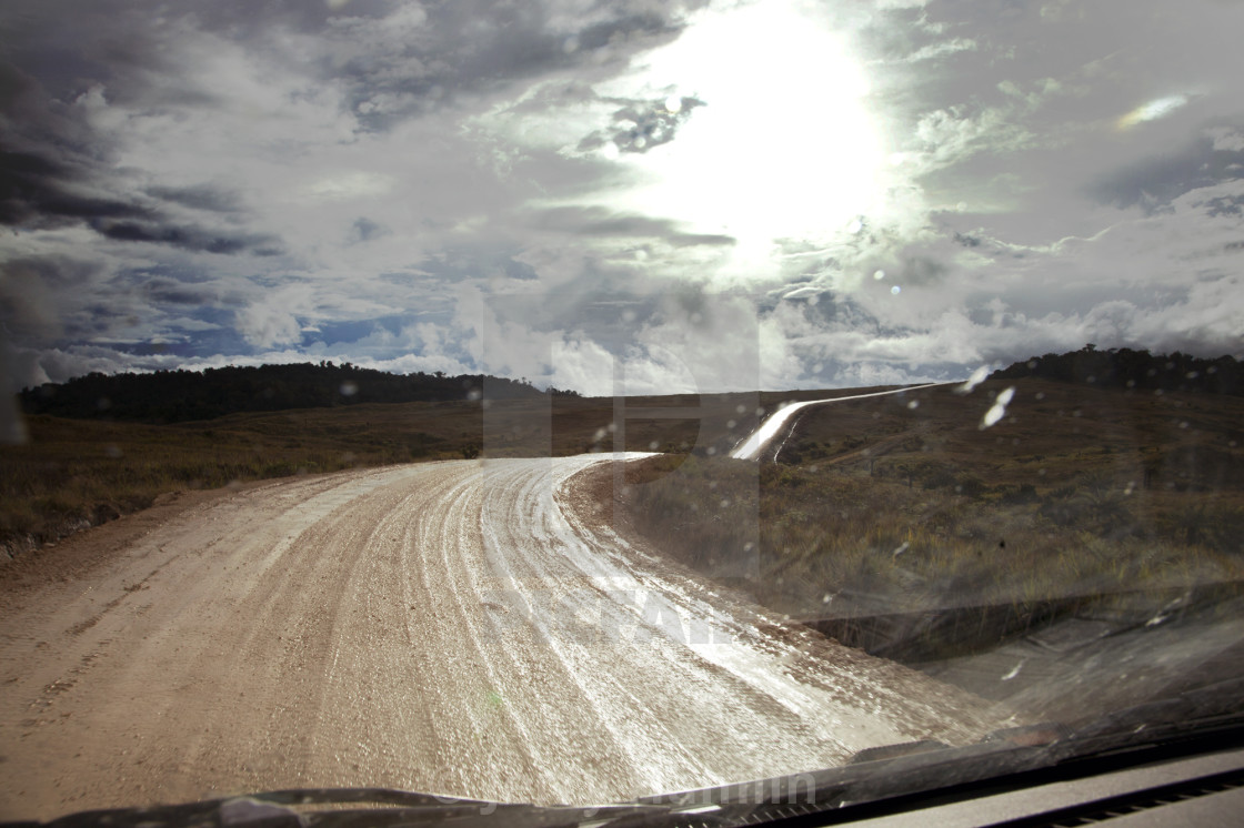 "A drive in the Highlands, Papua New Guinea" stock image