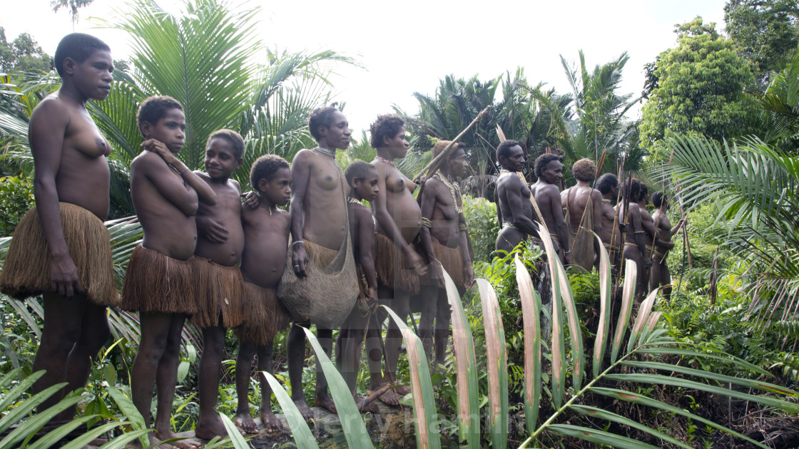 "Korowai Family" stock image