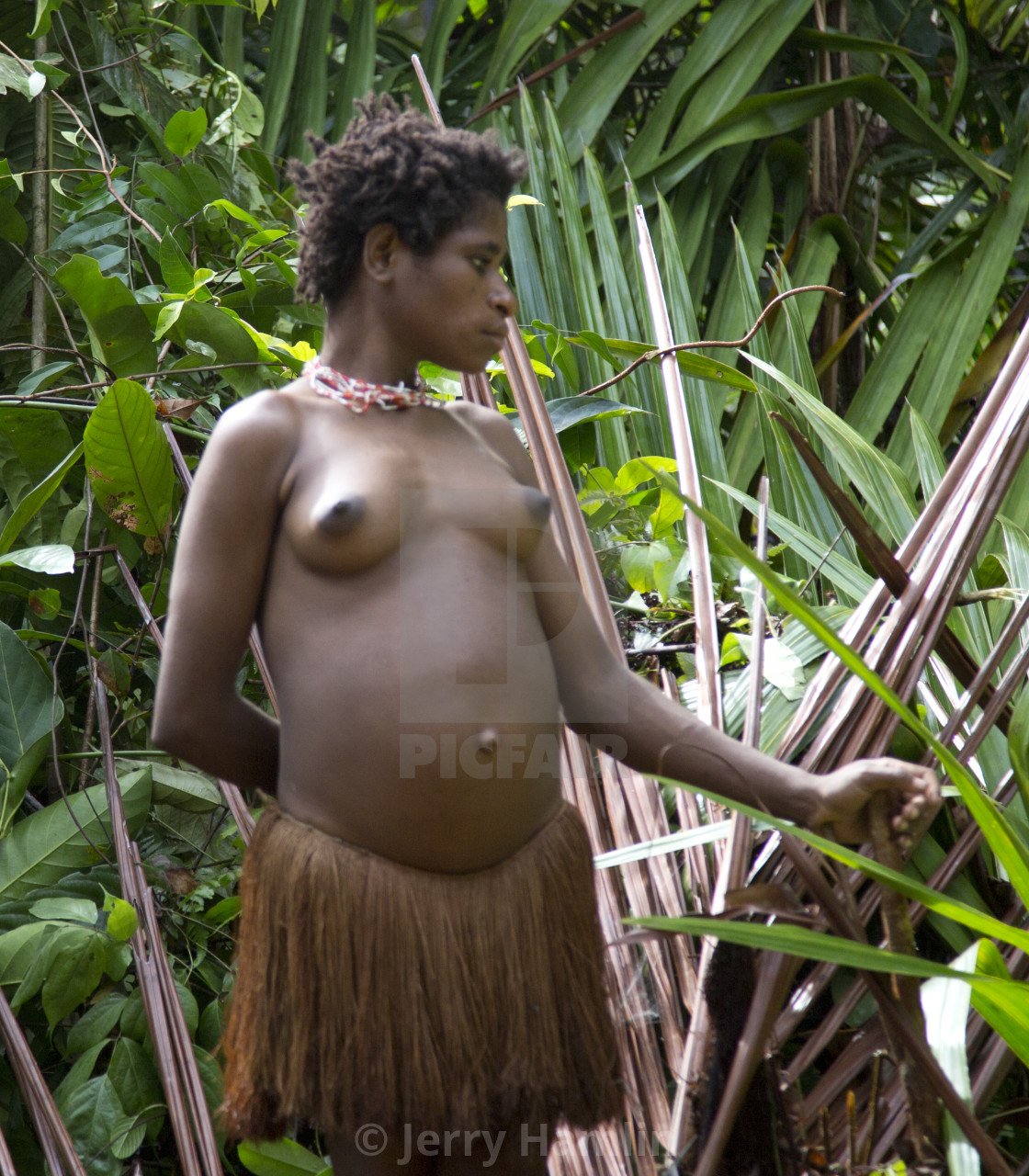 "A Korowai woman" stock image