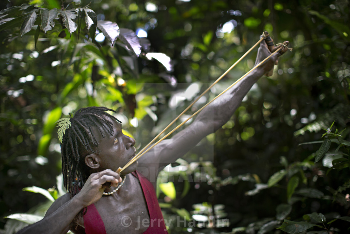 "Bird Hunter in Bougainville" stock image