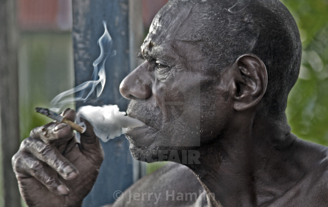 "Smoking Asmat" stock image