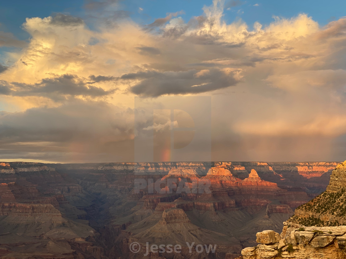 "Shower at Sunset" stock image