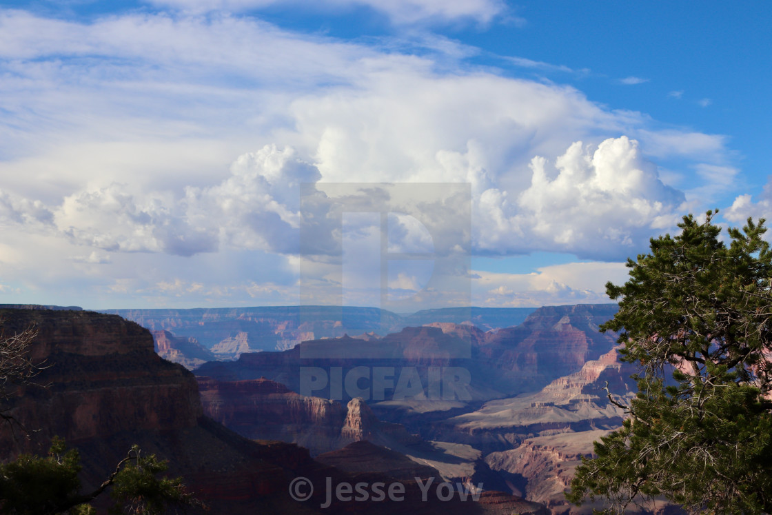 "Clouds Building over Grand Canyon" stock image