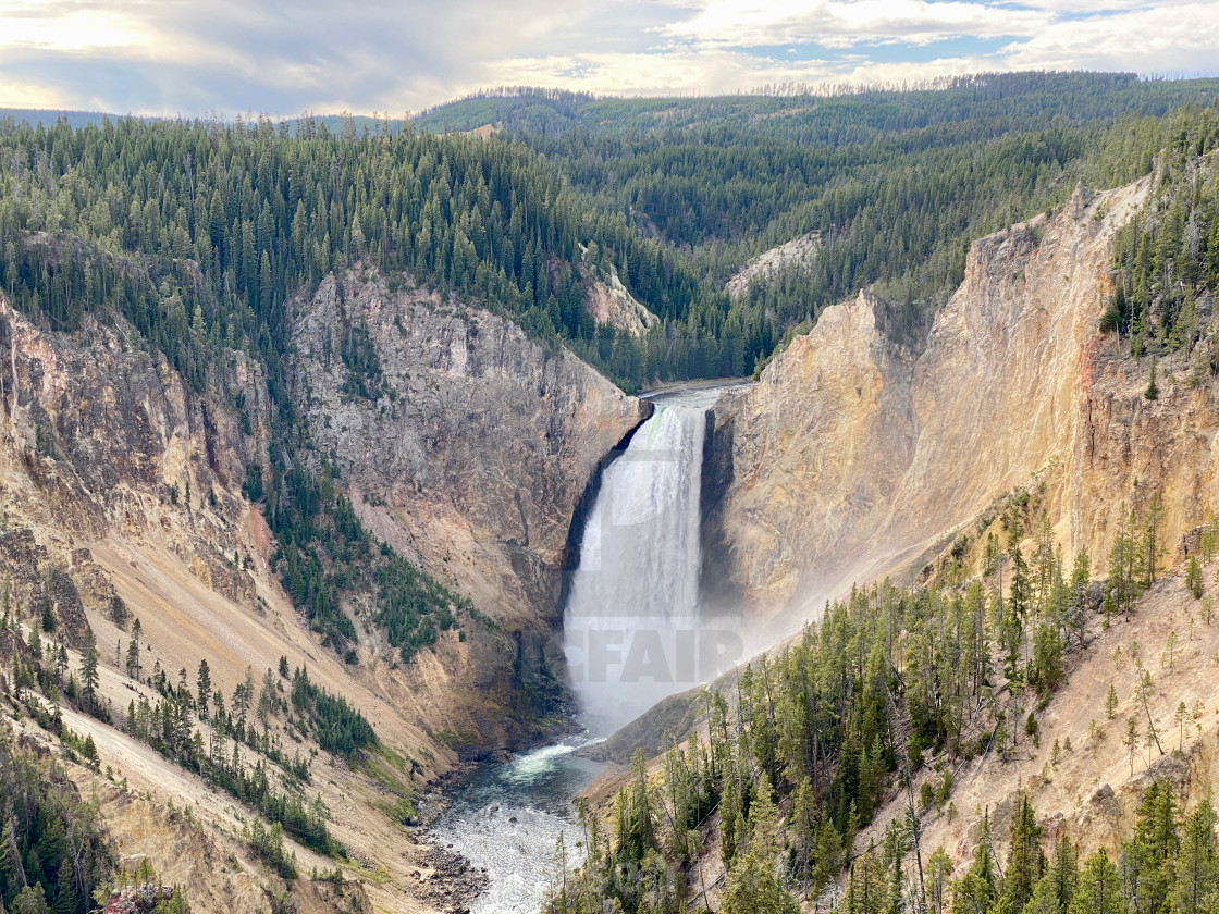 "Lower Falls of the Yellowstone" stock image