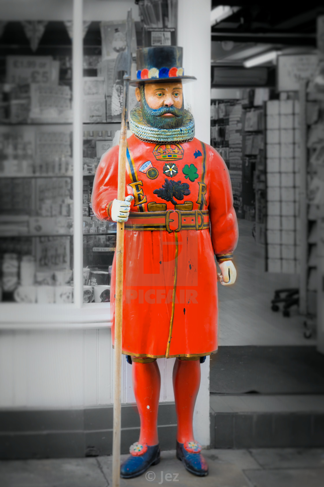 "The Red Beefeater" stock image