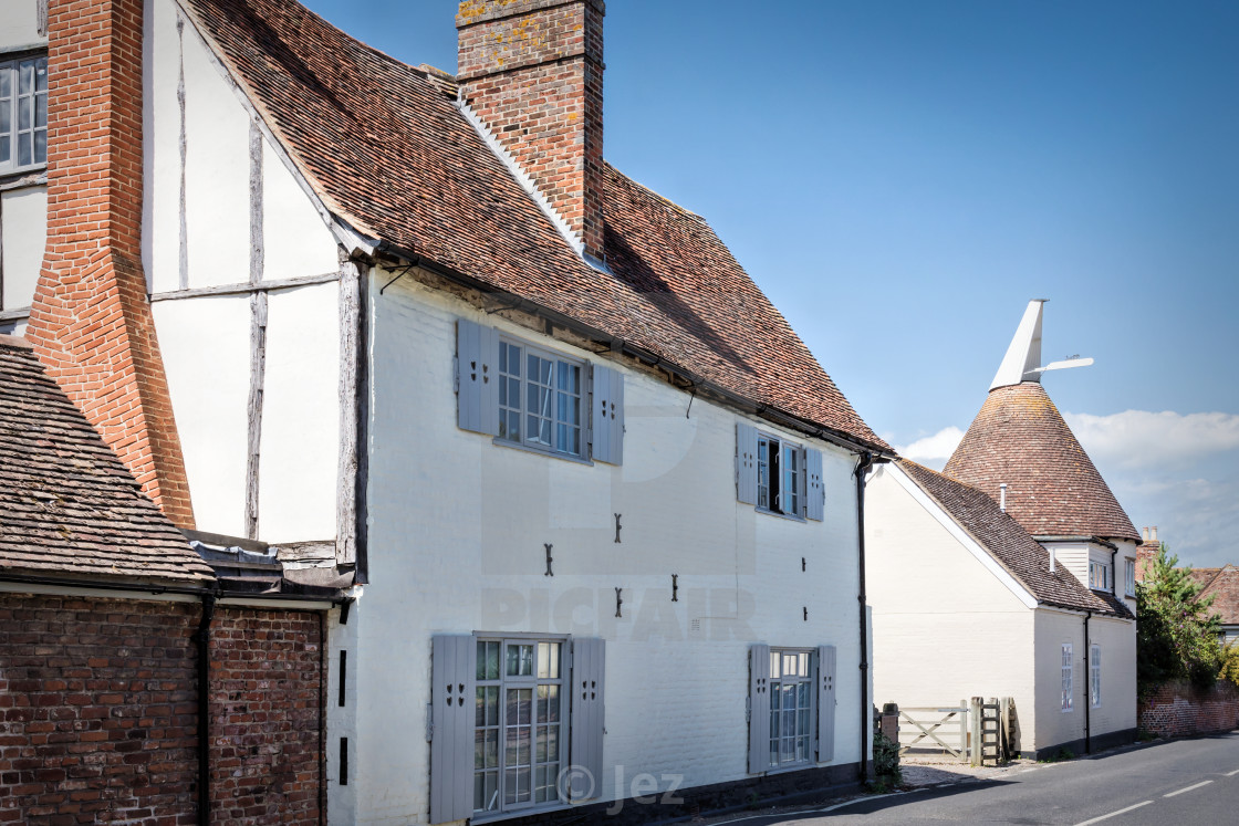 "Quiet village street" stock image