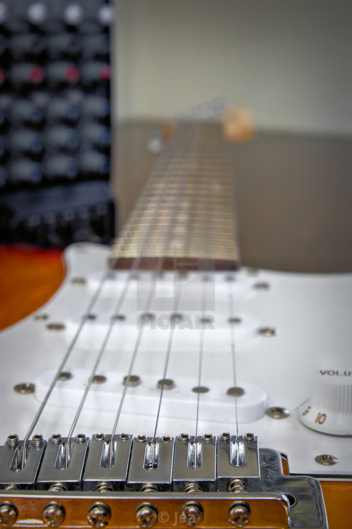 "The guitarist" stock image