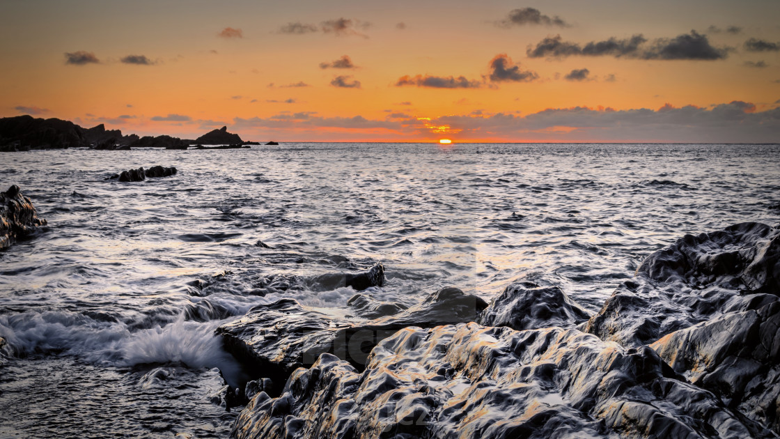 "Coastal sunset" stock image