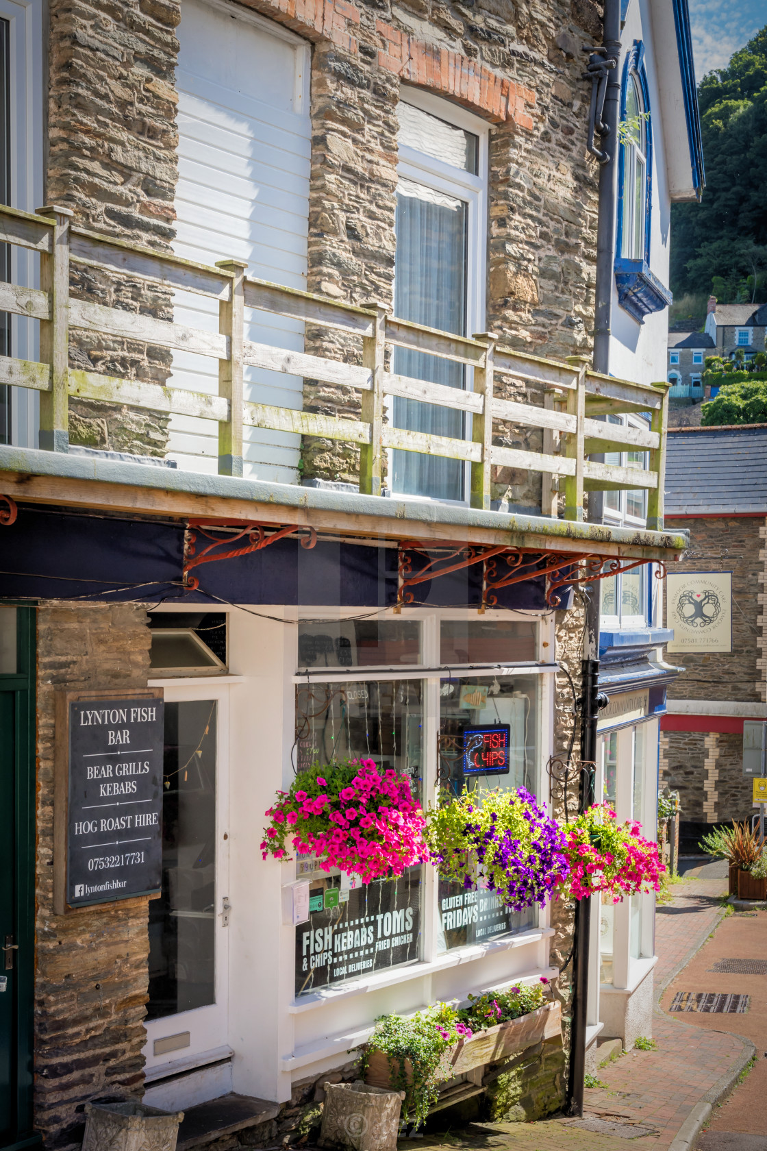 "Lynton Fish Bar" stock image