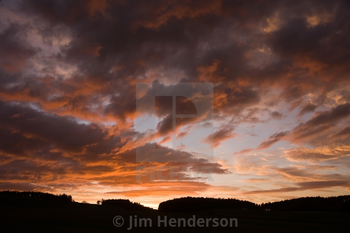 "Deeside Sunset" stock image