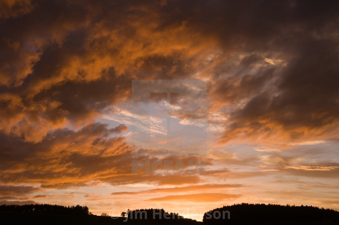 "Deeside Sunset" stock image