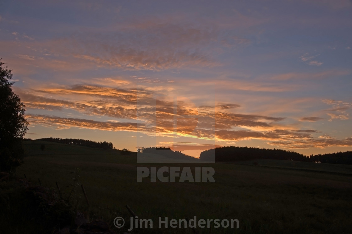 "Deeside June Sunset" stock image