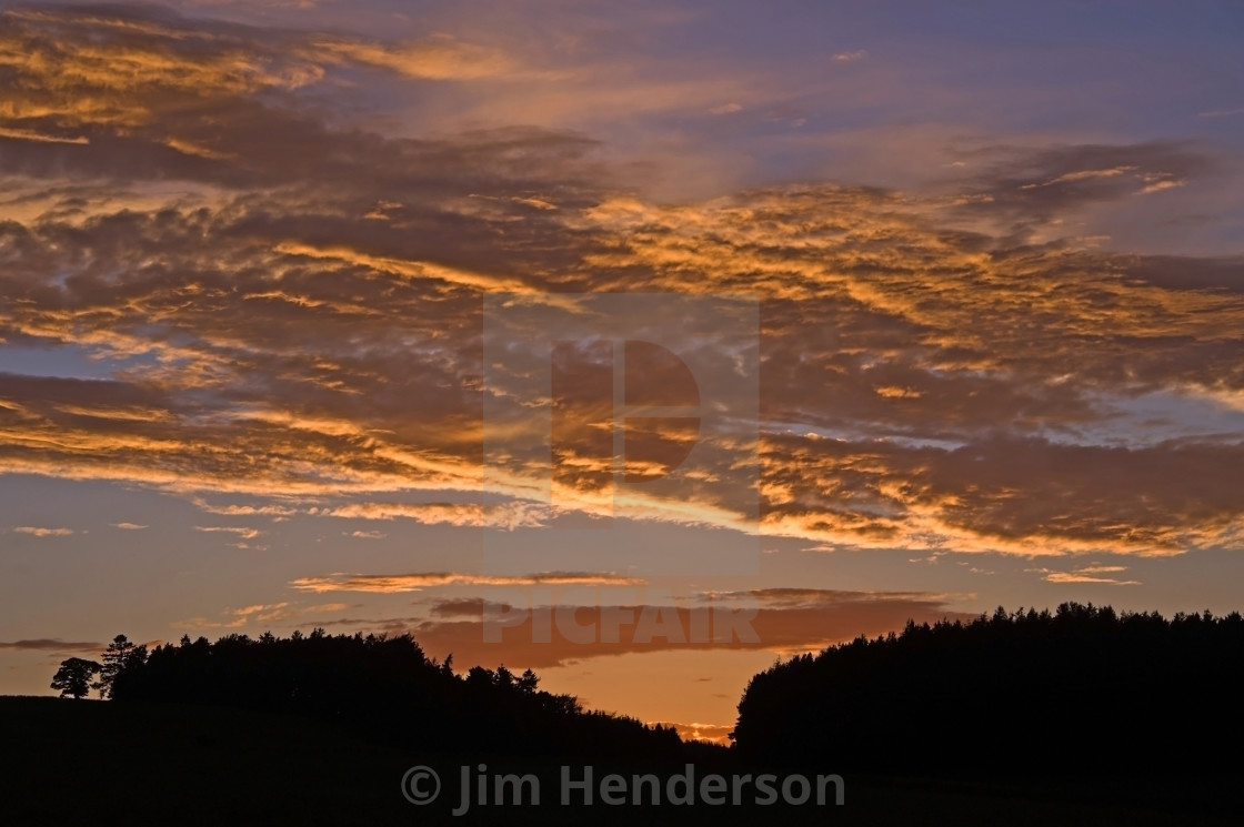 "Deeside June Sunset" stock image