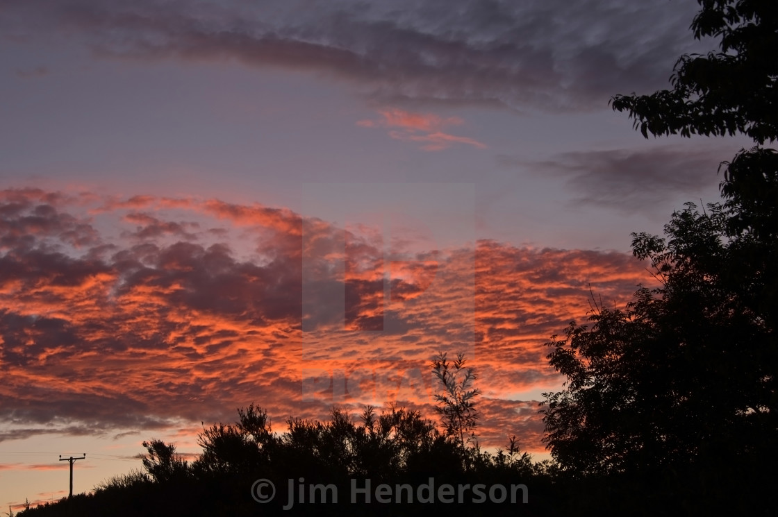 "Deeside June Sunset" stock image