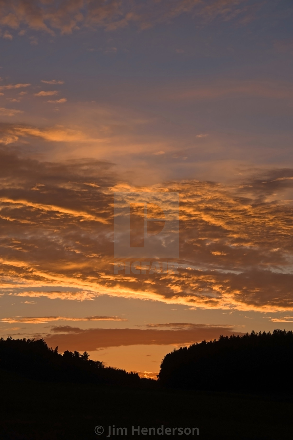 "Deeside June Sunset" stock image