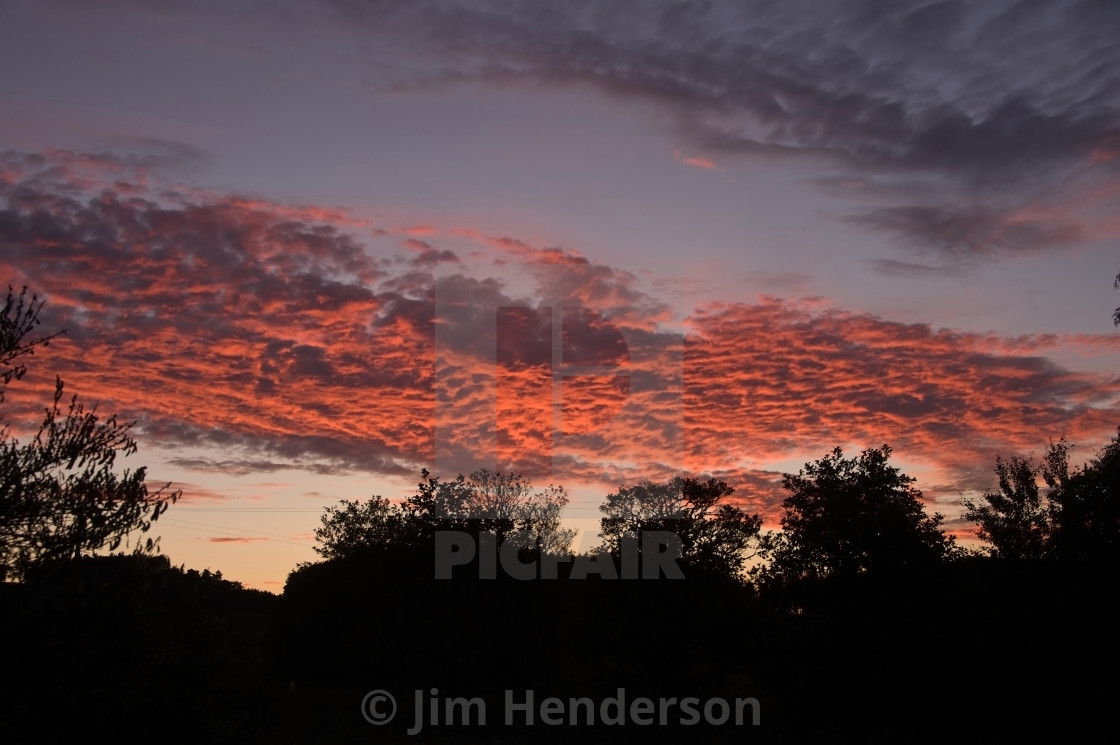 "Deeside June Sunset" stock image