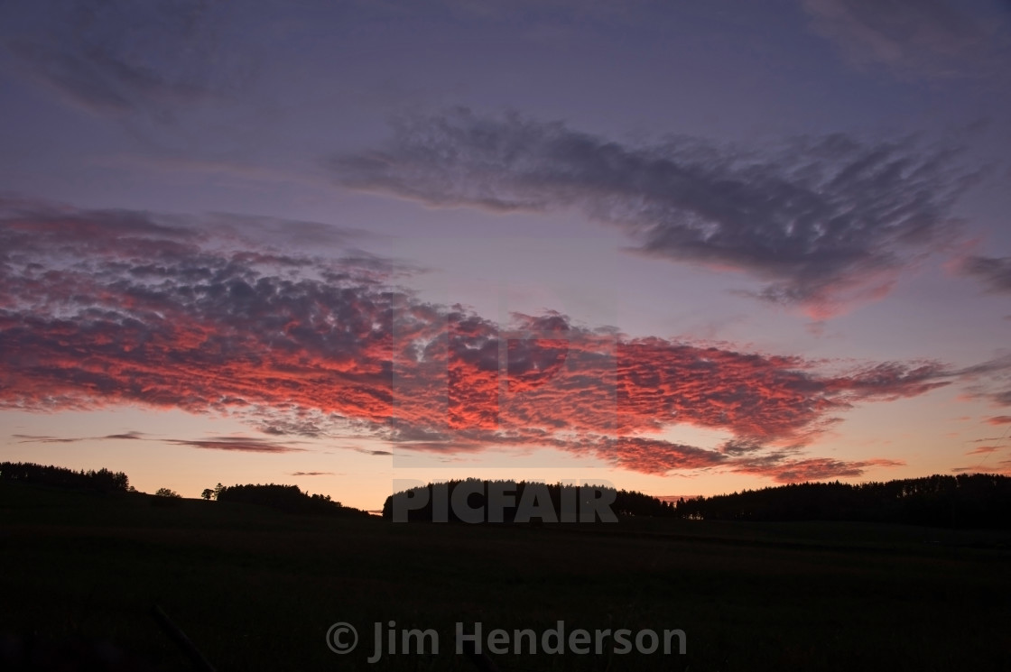 "Deeside June Sunset" stock image