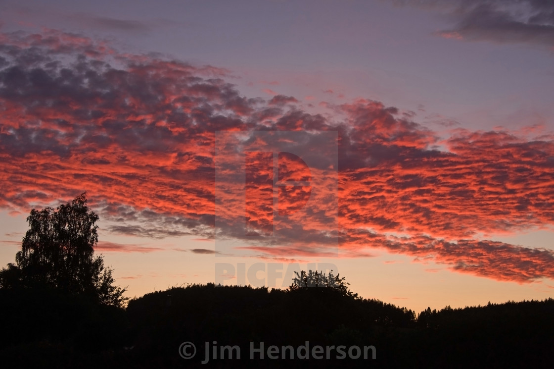 "Deeside June Sunset" stock image