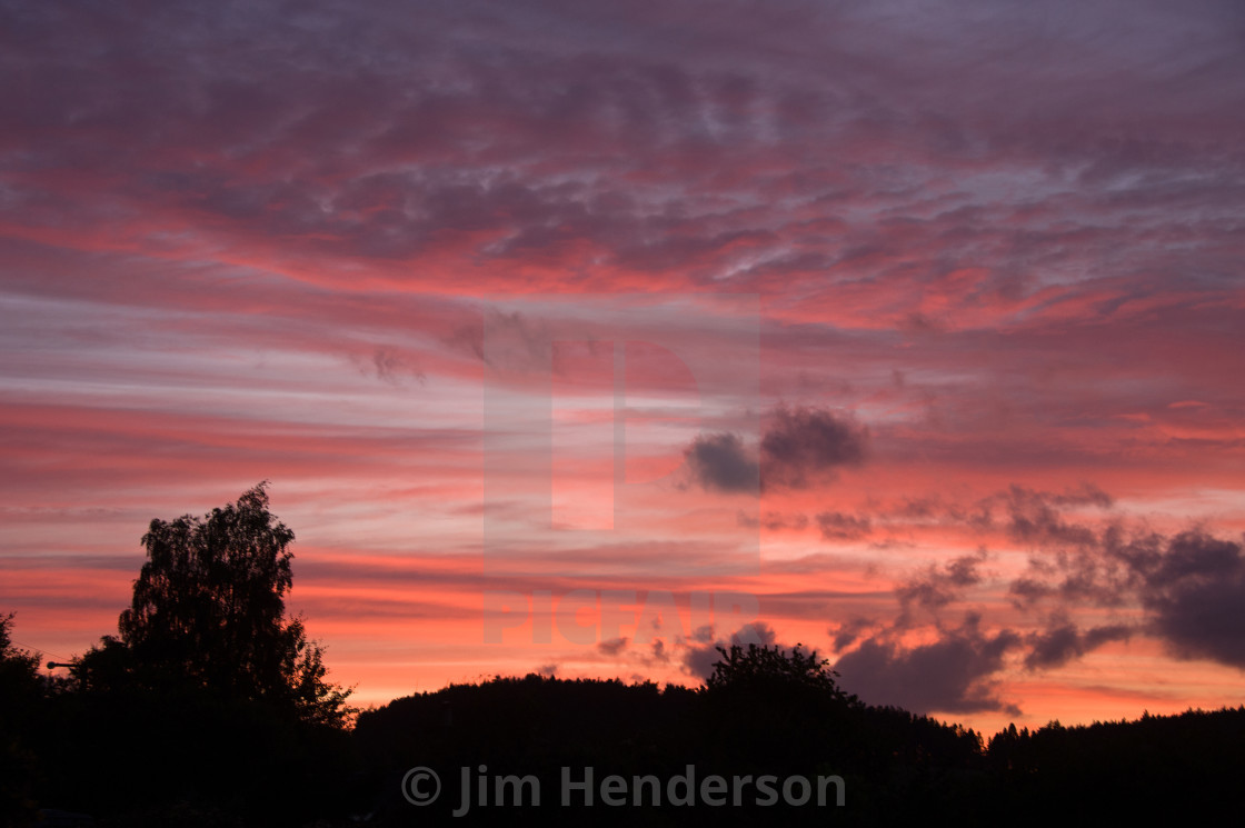 "Deeside Sunset" stock image