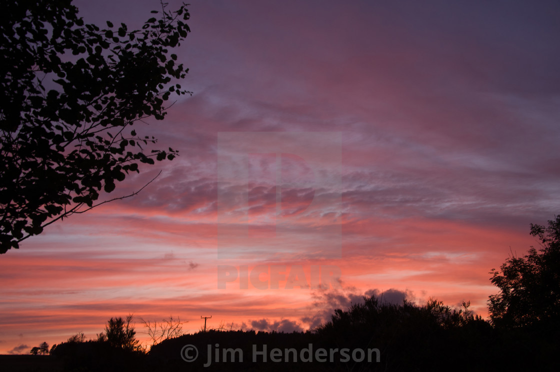 "Deeside Sunset" stock image