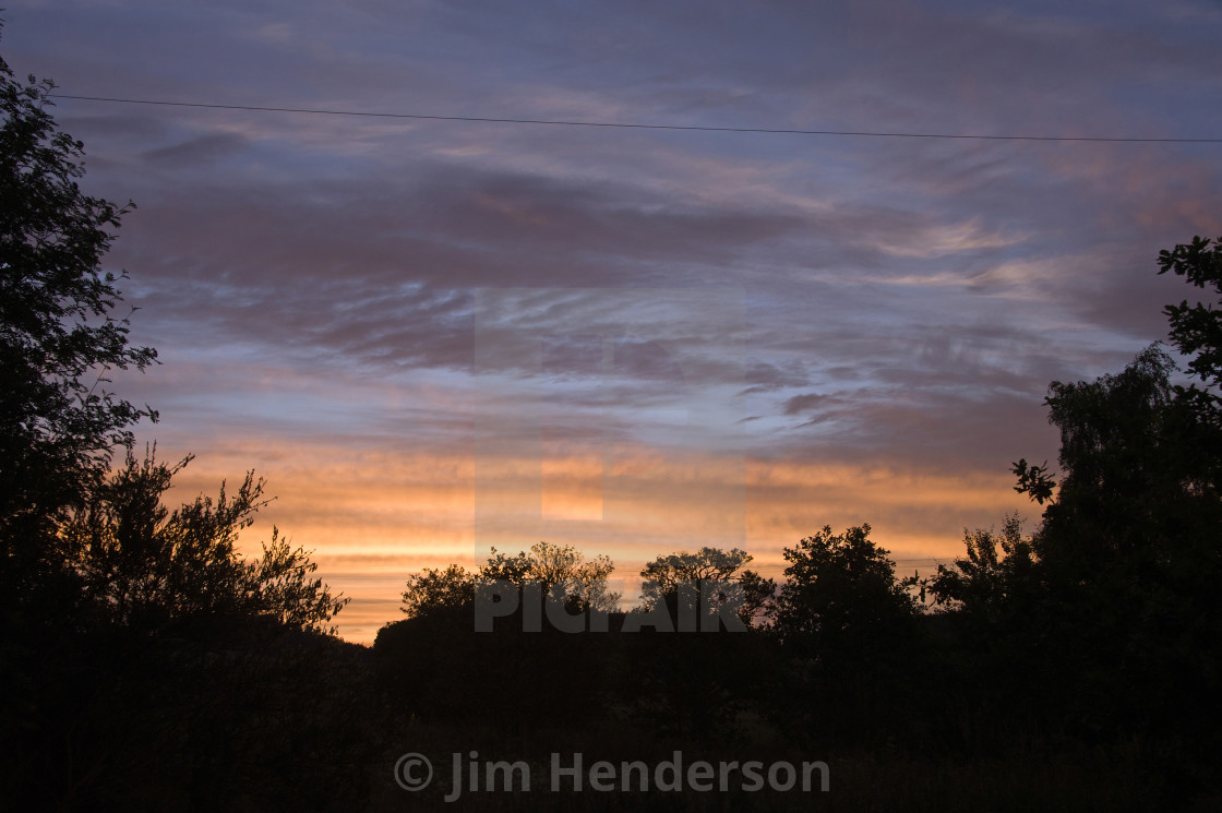 "Deeside Sunset" stock image