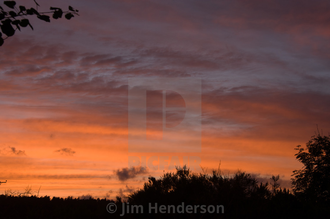 "Deeside Sunset" stock image