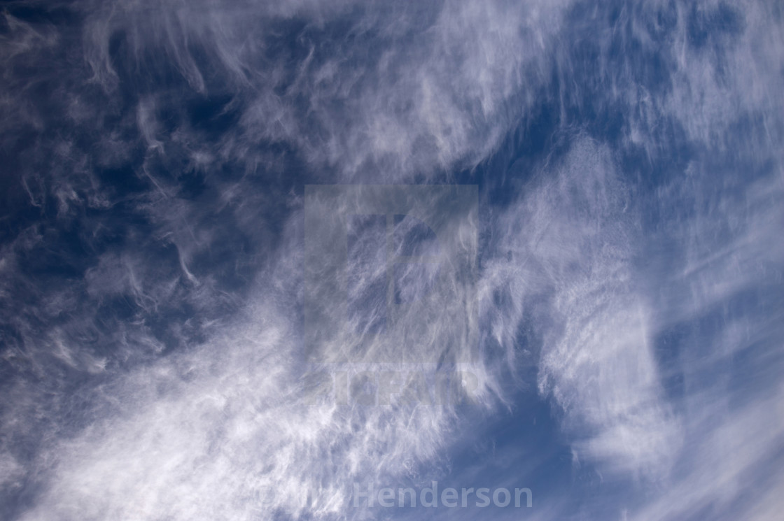 "Cirrus Clouds over Deeside" stock image