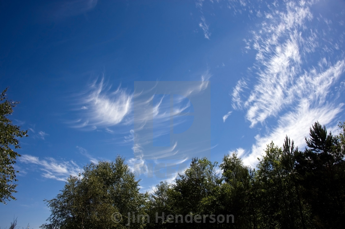 "Cirrus Clouds over Deeside" stock image