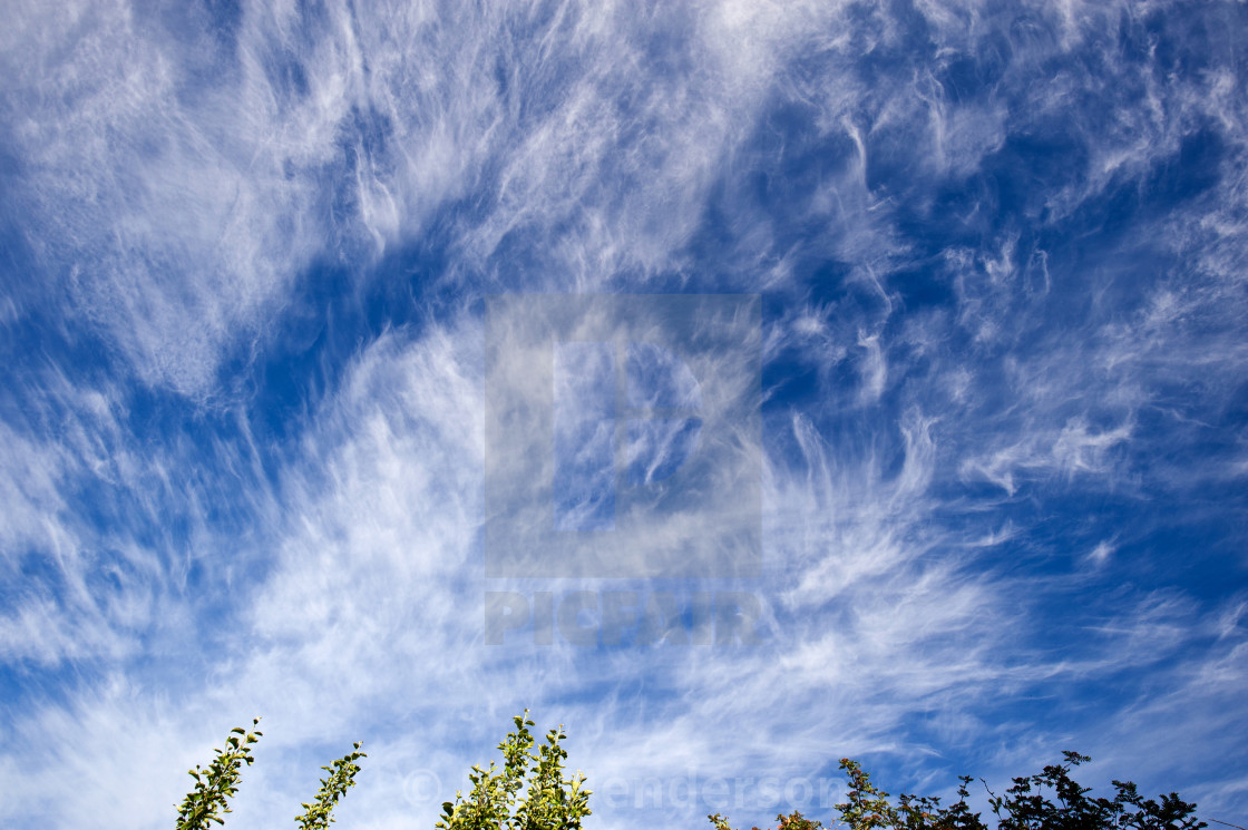 "Cirrus Clouds over Deeside" stock image