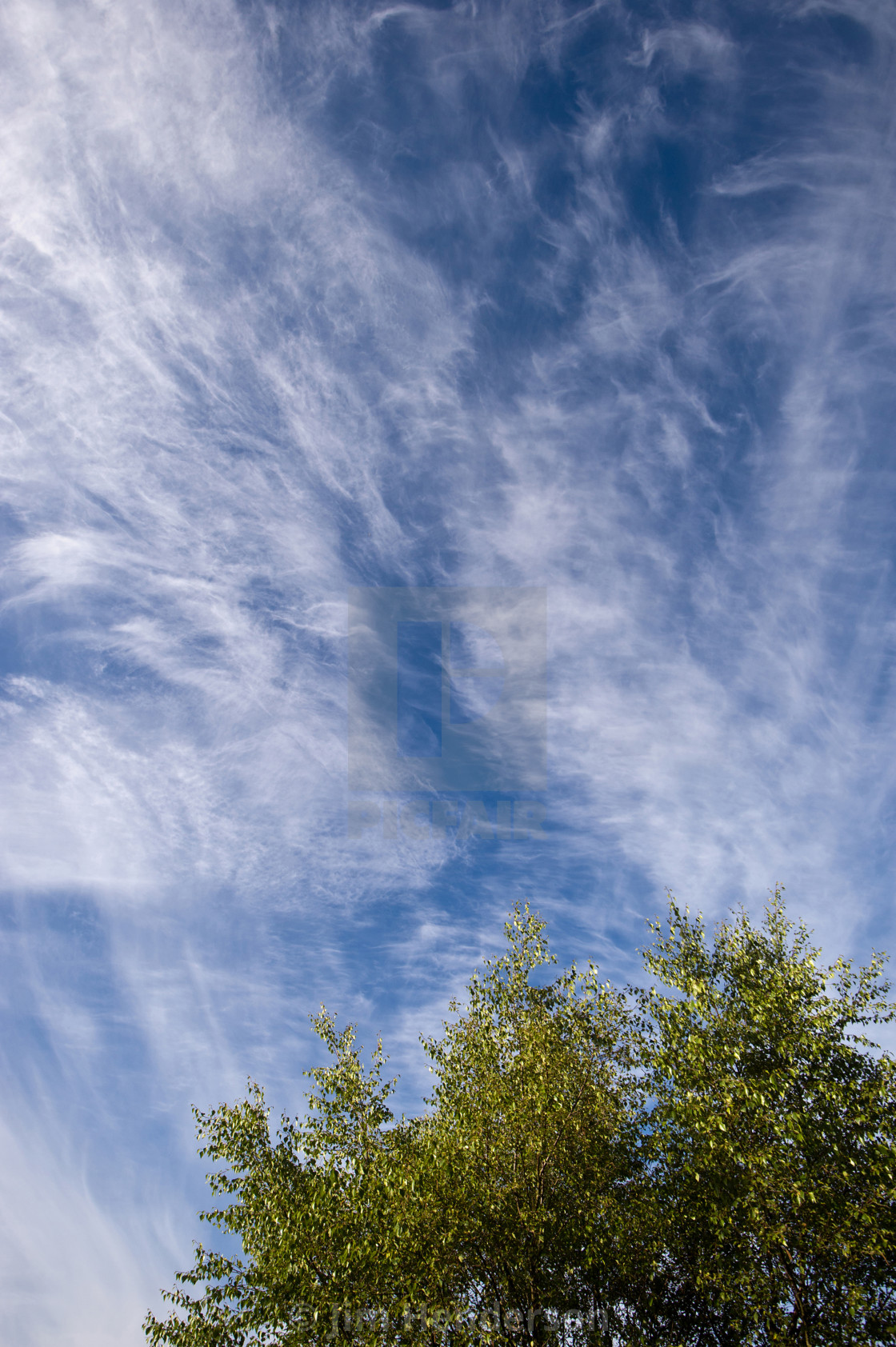 "Cirrus Clouds over Deeside" stock image