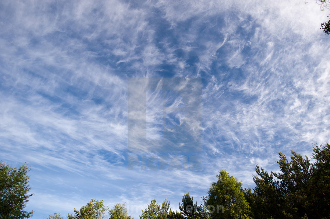 "Cirrus Clouds over Deeside" stock image