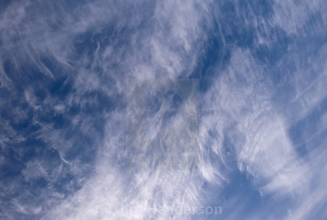 "Cirrus Clouds over Deeside" stock image