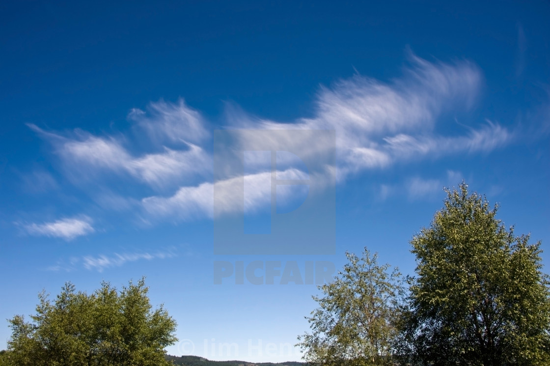 "Cirrus Clouds over Deeside" stock image