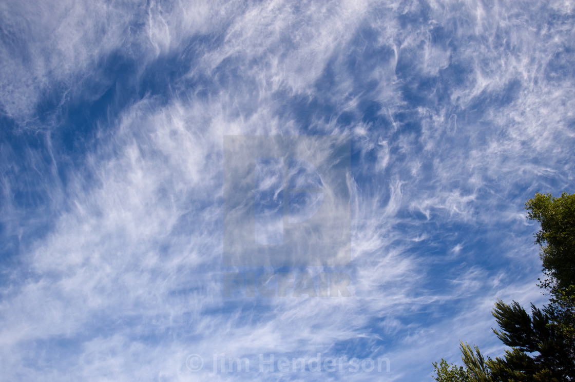 "Cirrus Clouds over Deeside" stock image