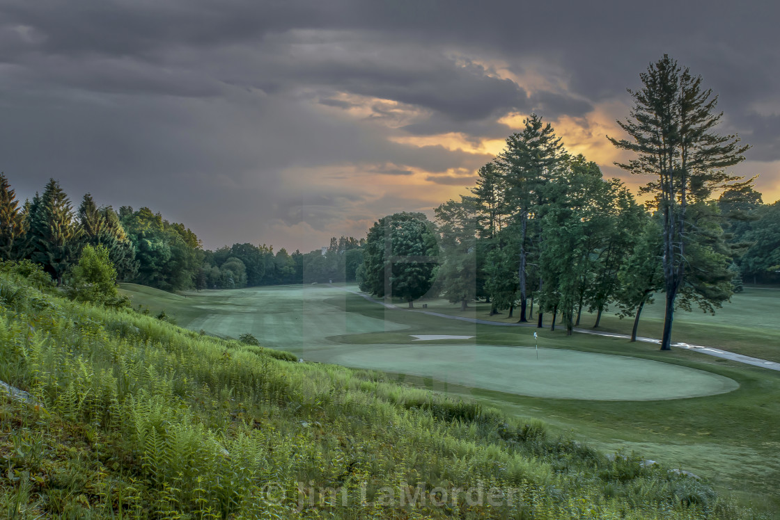 "Early Morning Golf" stock image