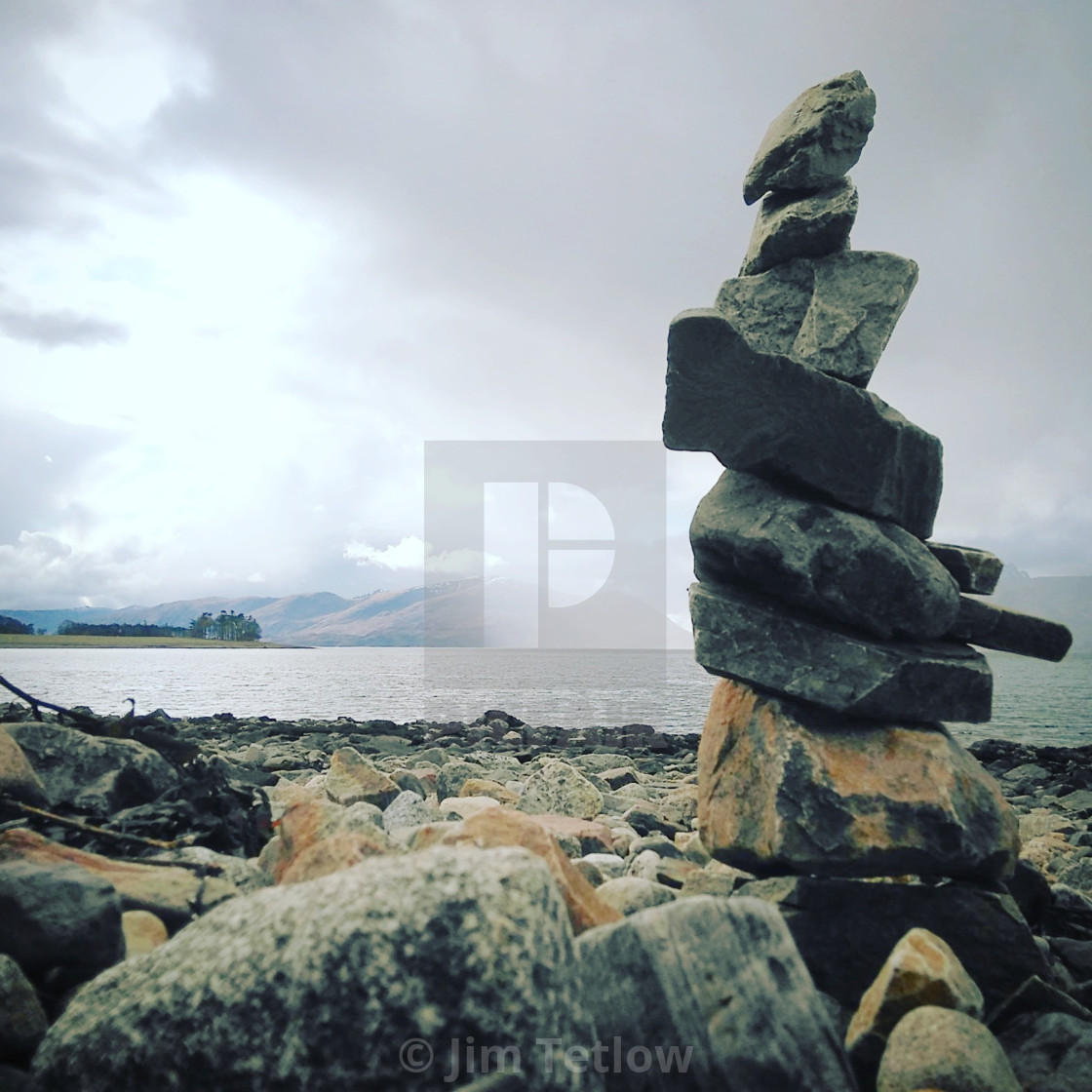 "Linnhe Shore Stack" stock image