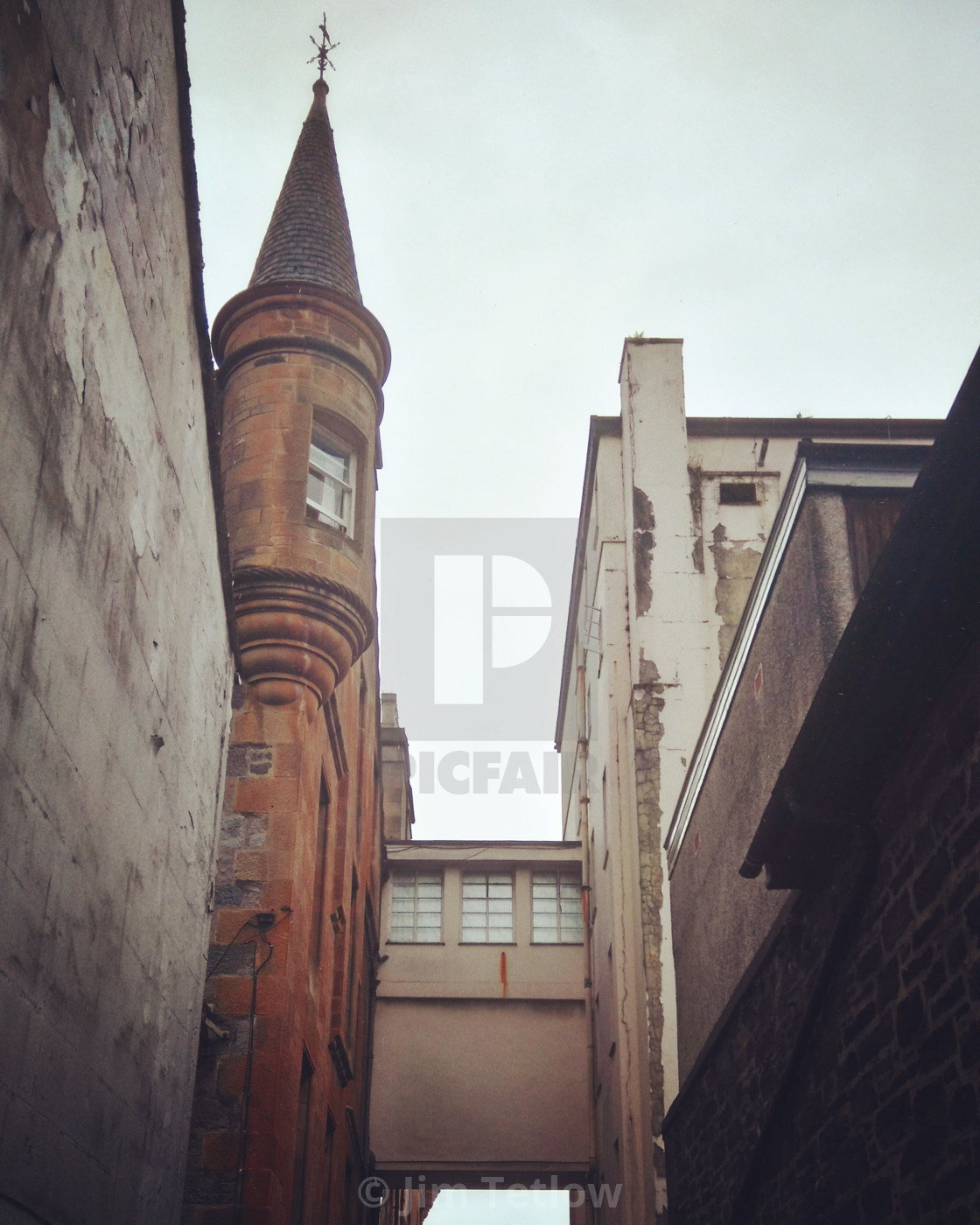 "Looking Up in Oban" stock image