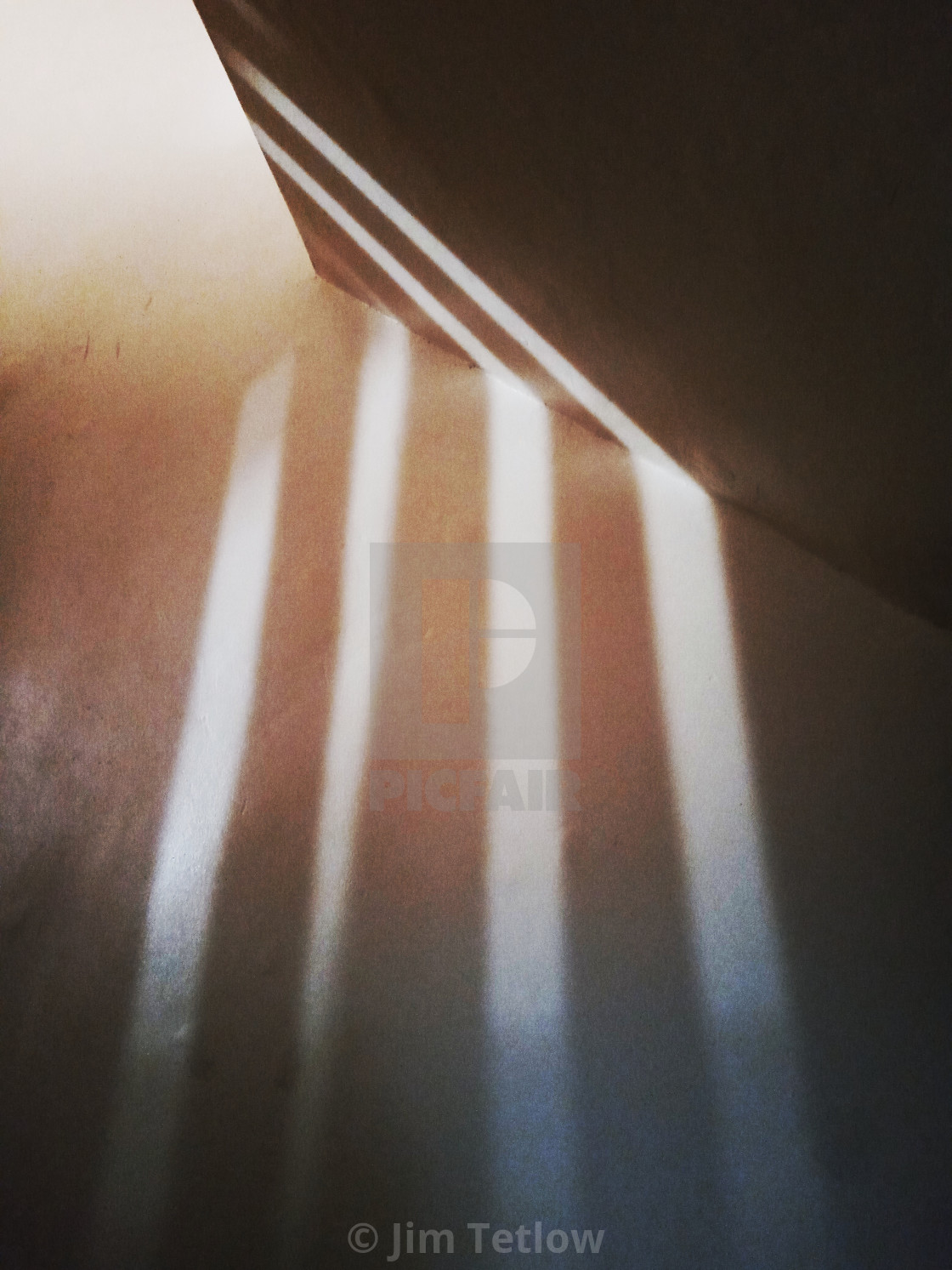 "Stairwell Sunlight" stock image